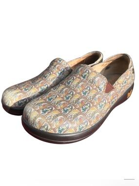 Alegria Keli Professional Leather Clogs Graphic Print Nursing Shoes KEL-7605‎ 40